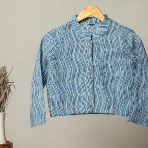 Handmade Block Print Cotton for Women ? Ethnic Floral Printed Top with Long Sleeves