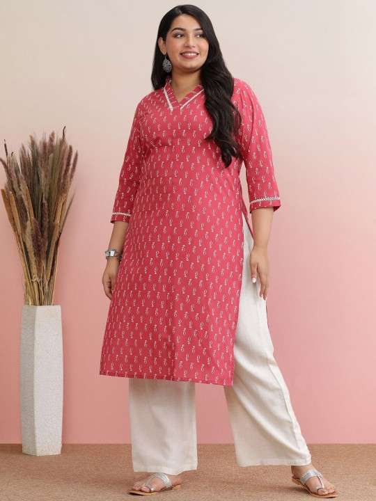 Women's Rayon Printed Straight Kurti With Pant Set - Image 6